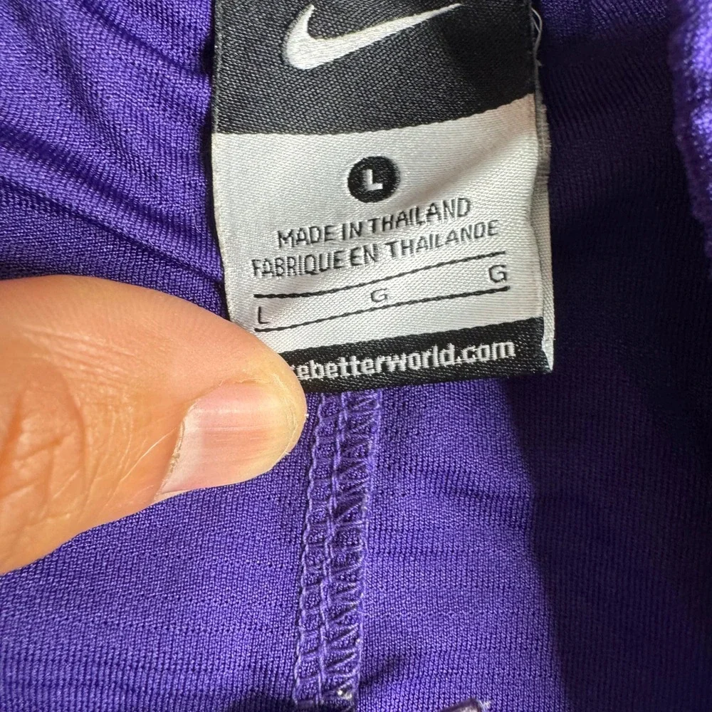 Nike Shorts Mens Size L Purple Athletic Basketball Elastic Waist Pockets Swoosh